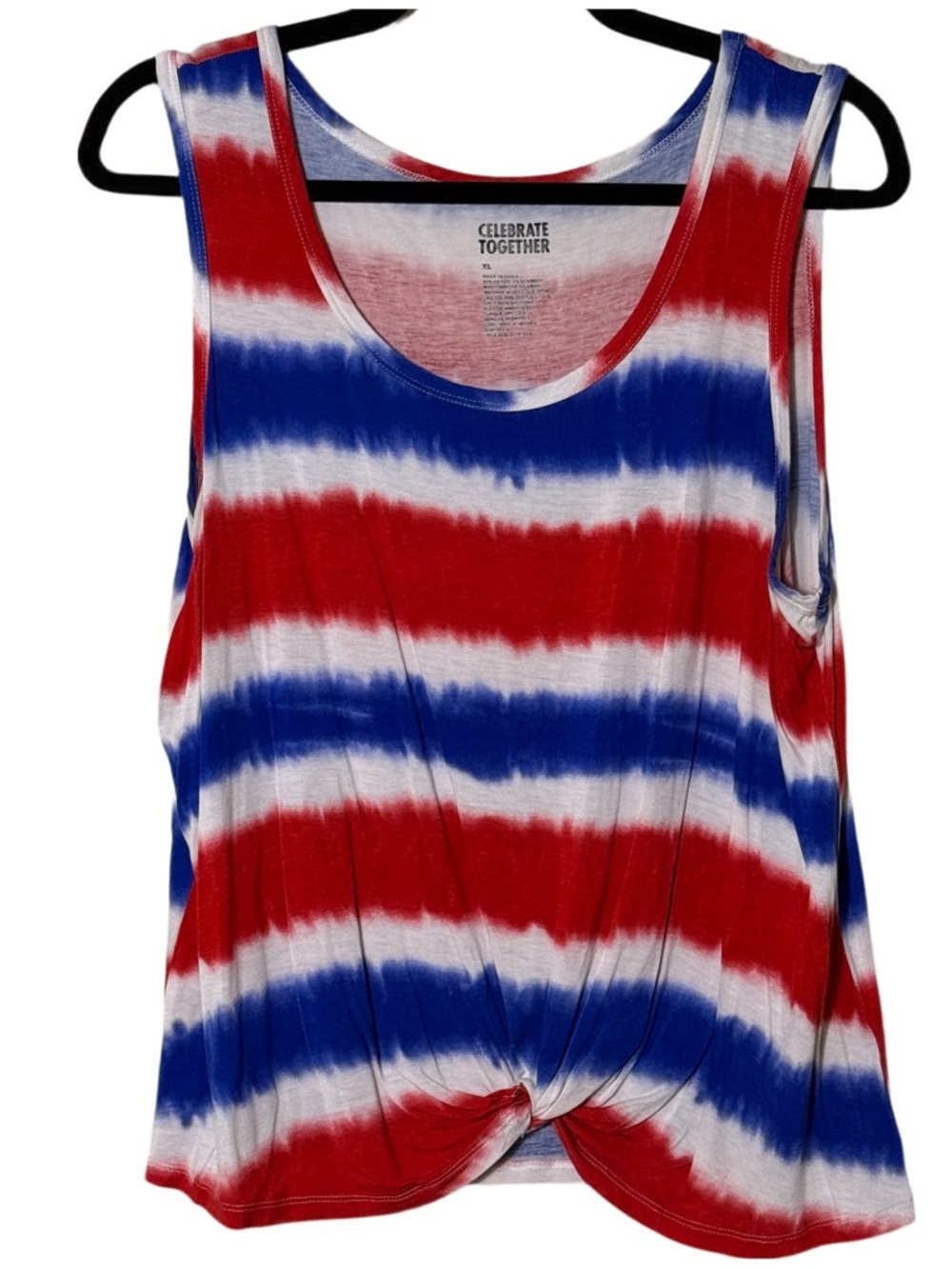 Celebrate Together Red, White & Blue Tie-Dye Tank Top